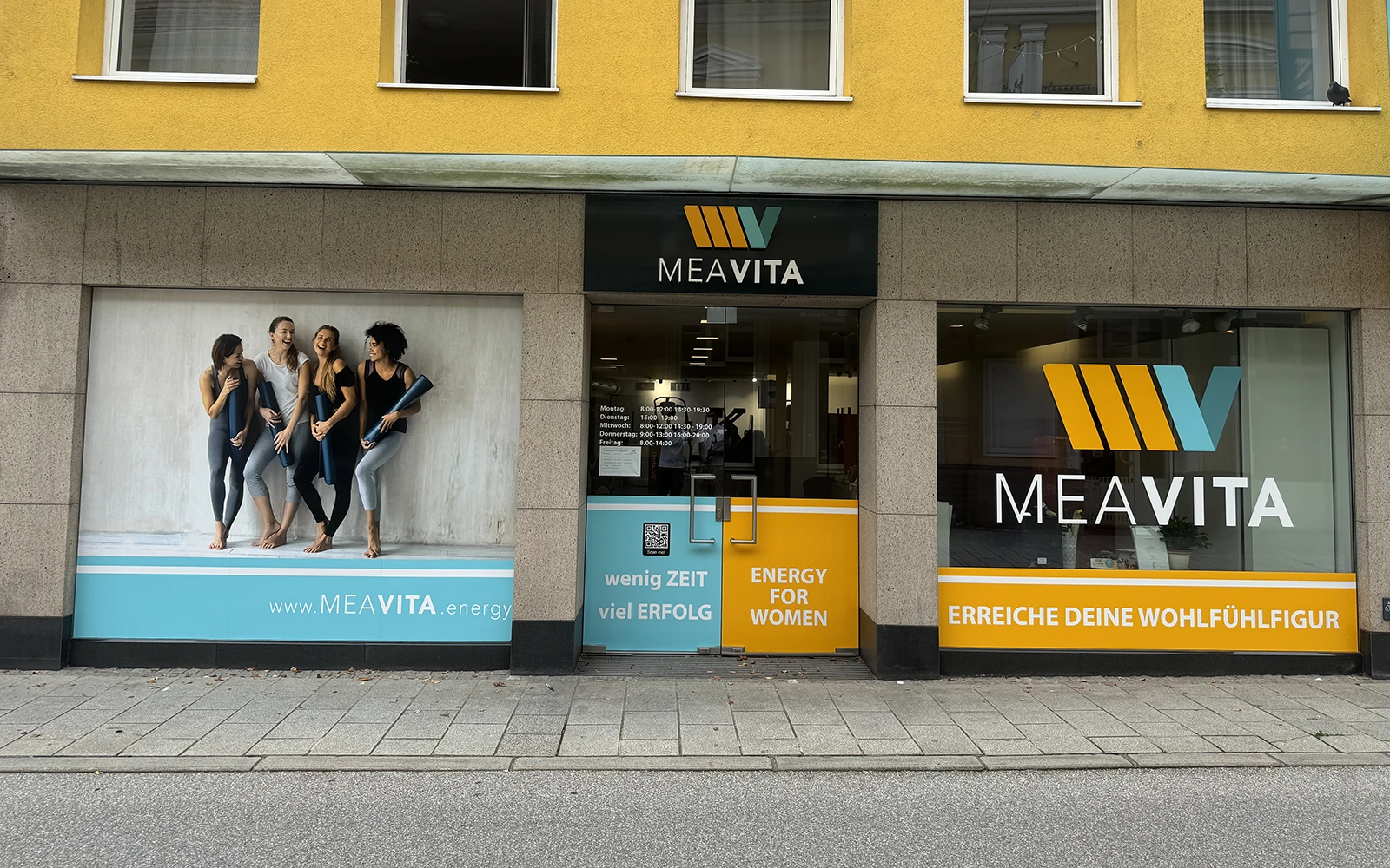 Außenansicht des MEAVITA Fitnessstudio in Grieskirchen